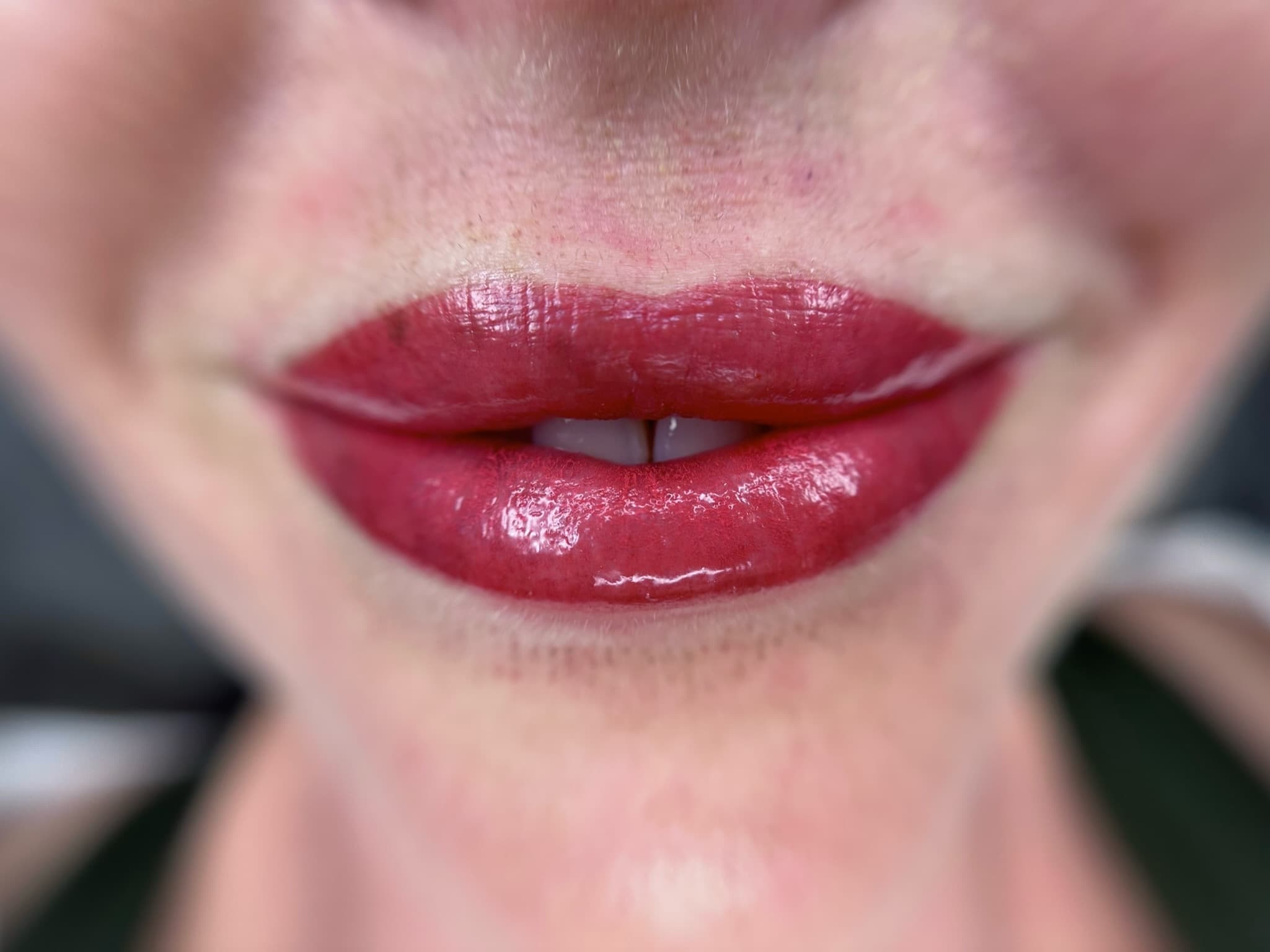 Lip Blush professional permanent makeup service showing natural-looking results